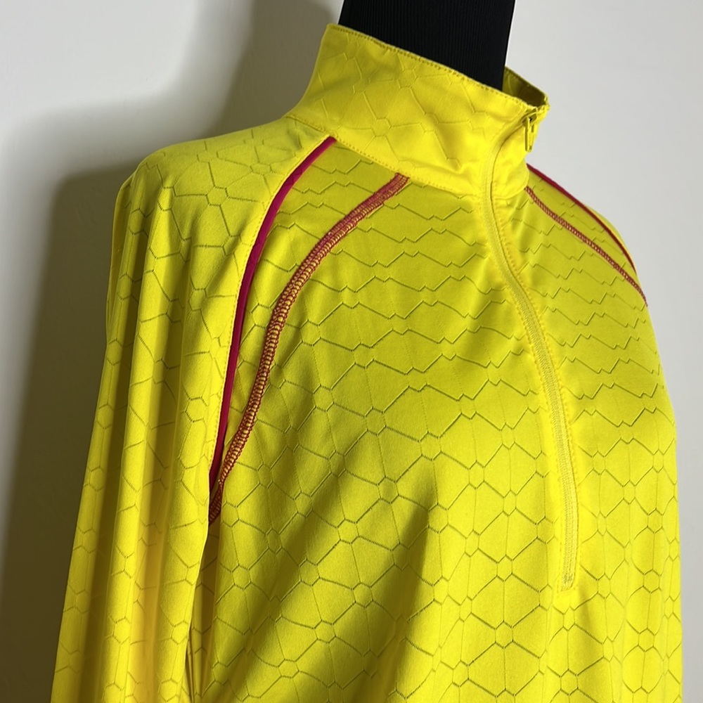 LIJA Bright Yellow Zip Up Tennis/Golf/Athletic Top M - Picture 2 of 7